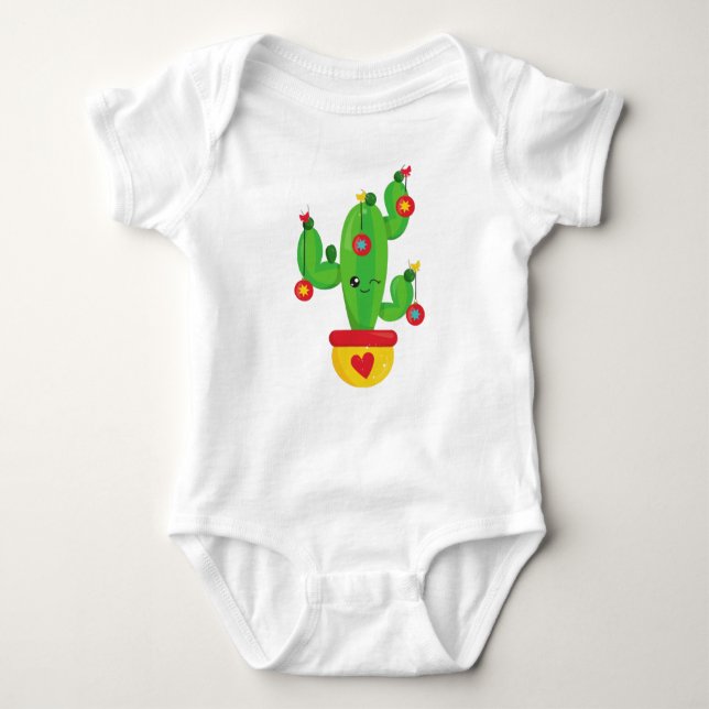 Julaktus, Cute Cactus, julprydnader T Shirt (Framsida)