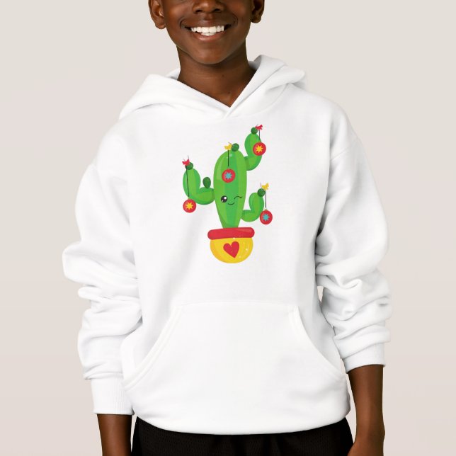 Julaktus, Cute Cactus, julprydnader T Shirt (Framsida)