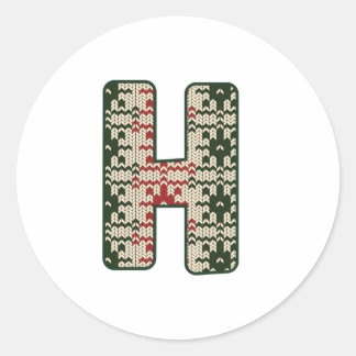 Julalfabet (8) runt klistermärke