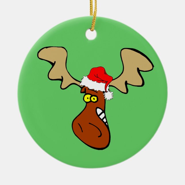 Julälg Julgransprydnad Keramik (Framsidan)