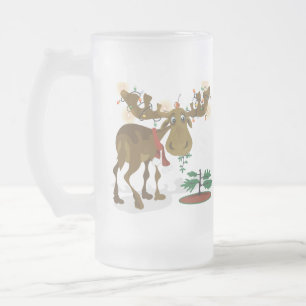 Julälgmugg Frostat Ölglas