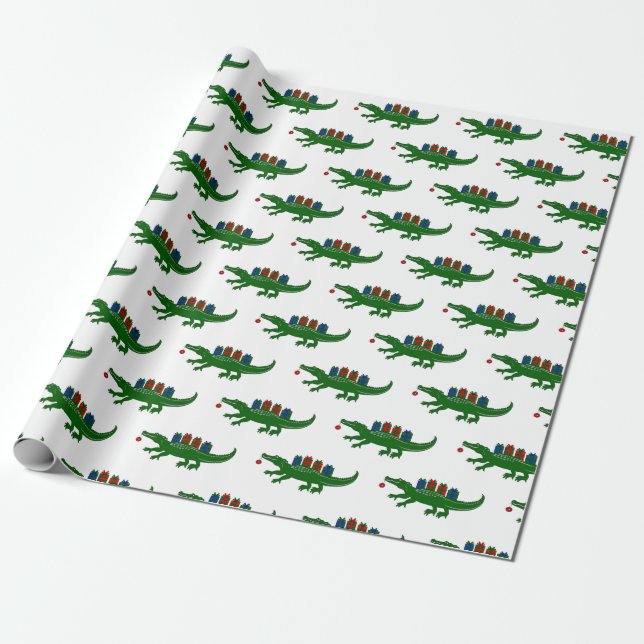 Julalligatorpresentpapper Presentpapper (Utrullad)