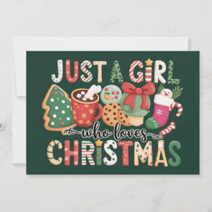 Julälskare Bara En Tjej Som Älskar Jul Julkort