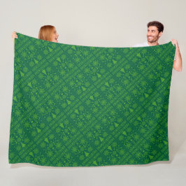 Julälskare Korsmönster Sampler Design Fleecefilt