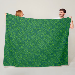 Julälskare Korsmönster Sampler Design Fleecefilt