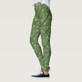 Julälskare Korsmönster Sampler Design Leggings
