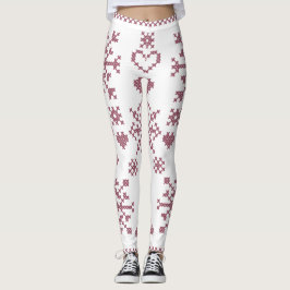 Julälskare Korsmönster Sampler Design Leggings