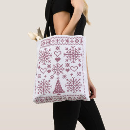 Julälskare Korsmönster Sampler Design Tygkasse