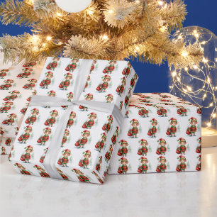 Julälv med en säck av gåvor presentpapper