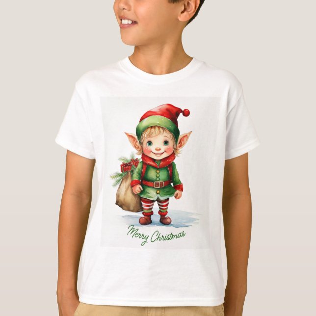 Julälv med en säck av gåvor t shirt (Framsida)