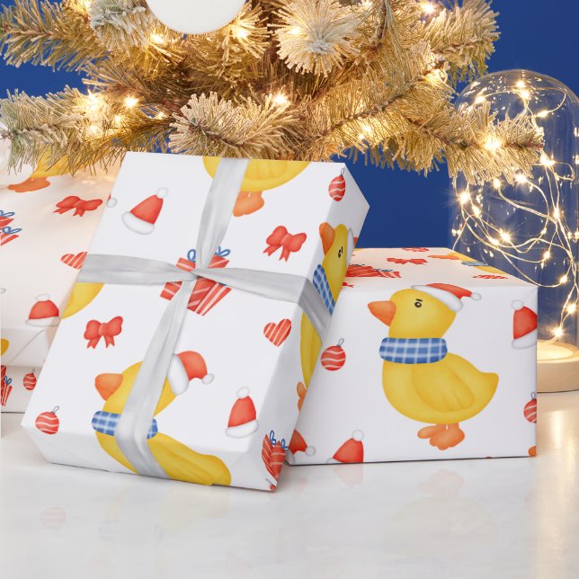 Juland med ornament och presenter presentpapper (Helgdagar)