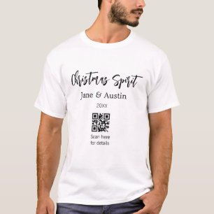 Julanda bröllop par namn QR-skanningsdatum för T Shirt