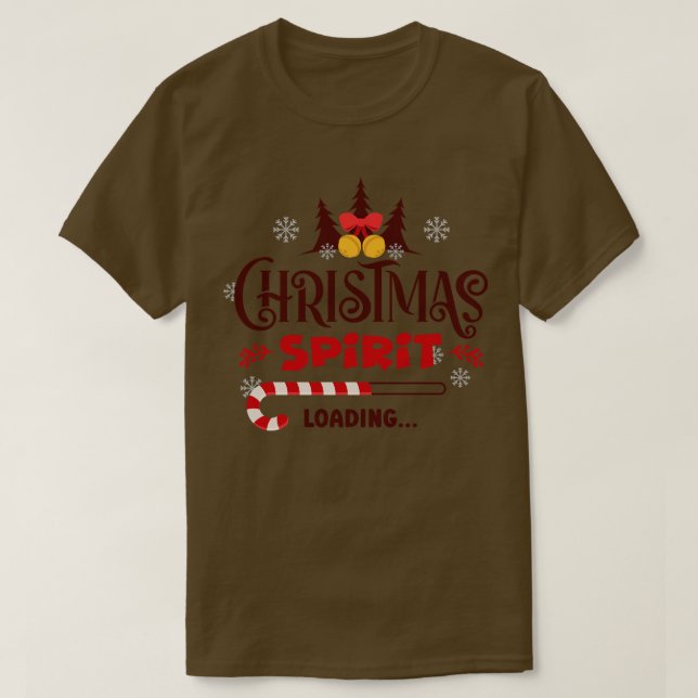 Julanda Loading Candy cane Funny Christma T Shirt (Design framsida)