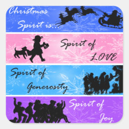 Julandan Fyrkantigt Klistermärke