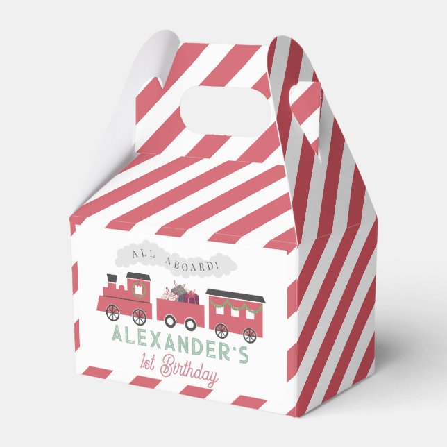 Julånga Tåg Barns födelsedag Presentaskar (Framsidan Sidan)