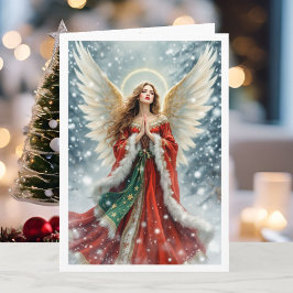 Julängel God Jul & Stor Glädje Hälsning Helgkort
