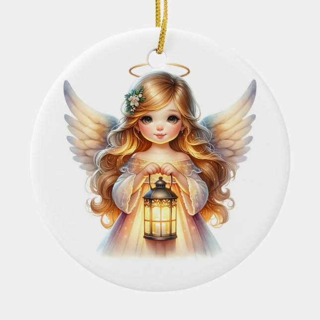 Julängel Julgransprydnad Keramik (Framsidan)