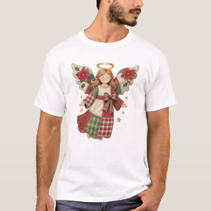 Julängel med gyllene stjärnor t shirt