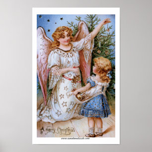 Julängel med Victorianflickan Poster