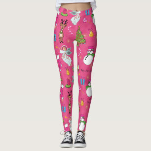 julängel,ren och snöman leggings
