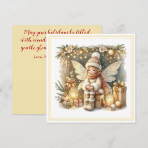 Julängel – Whimsical Vinter Högtidskort