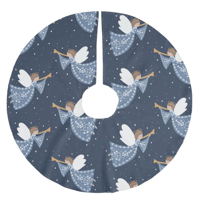 Julangelfreden på jorden Religiösa Julgransmatta Borstad Polyester (Framsidan)