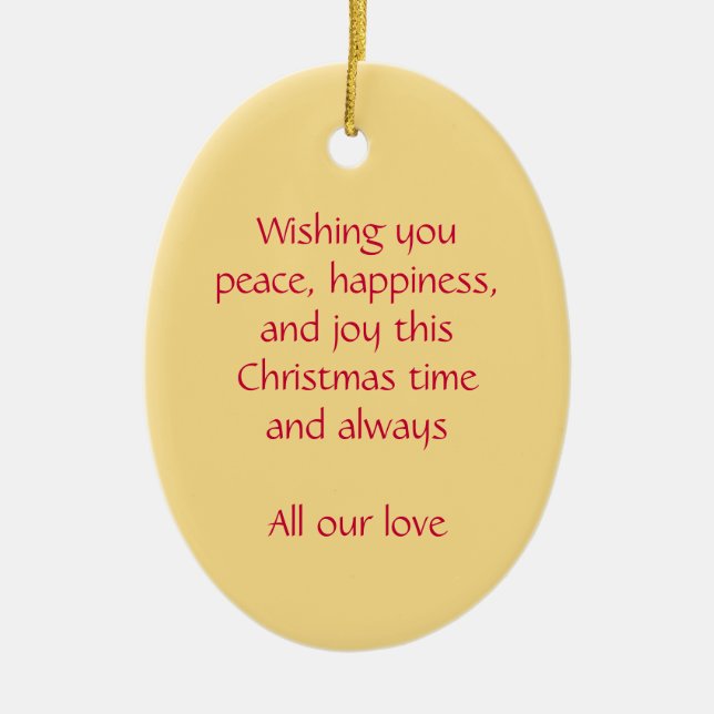 Julängelfrid, lycka röd ornament (Framsidan)