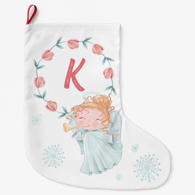 Julängelmonogram Stor Julstrumpa (Framsidan)