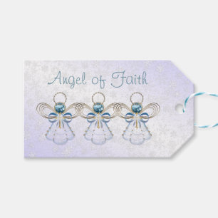 Julängen av Faith Blue & Guld "Till:  Från:" Presentetikett