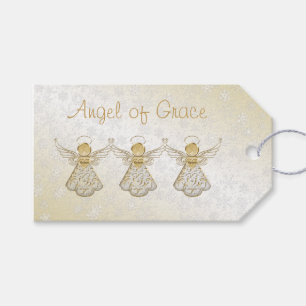 Julängen Grace Guld/White "To:  Från:" Presentetikett