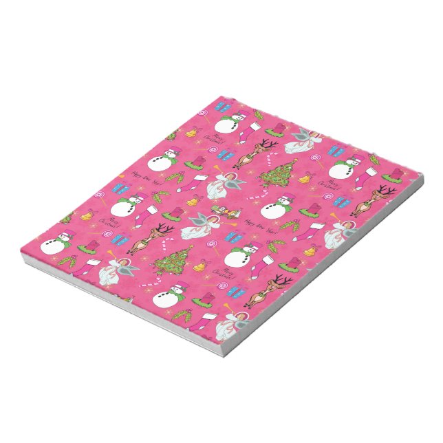 Julängen, hjort och snögubbe anteckningsblock (Roterad)