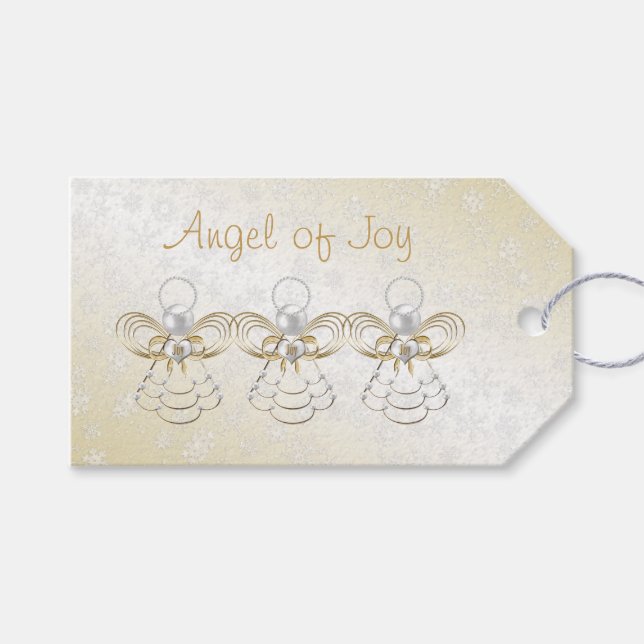 Julängen Joy Guld/White "To: from:" Presentetikett (Framsidan (Horisontell))