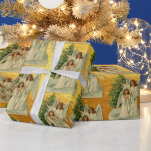 Julänglar Antik Viktoriansk Guld Lyx Presentpapper