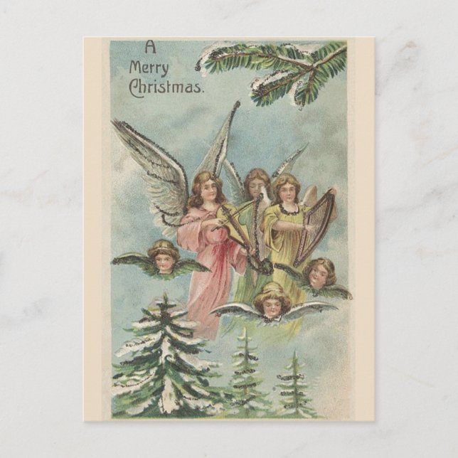 Julänglar i Vintage-stil Vykort (Framsida)