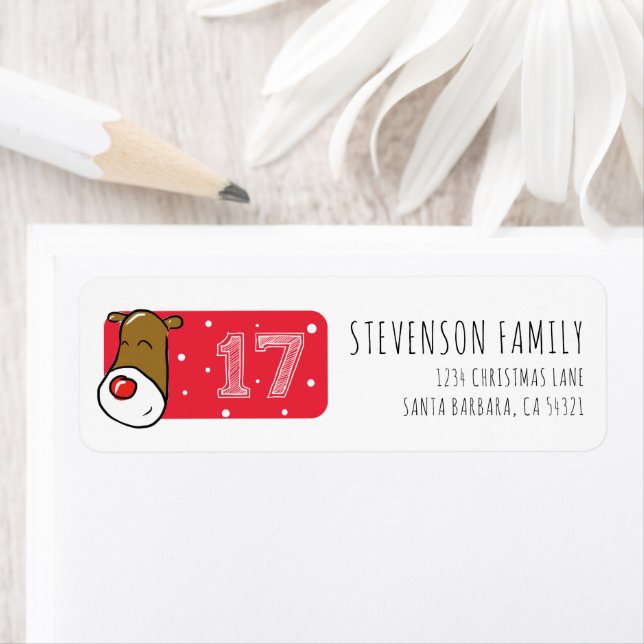 Julannonillustration Returadress Etikett (Insitu)