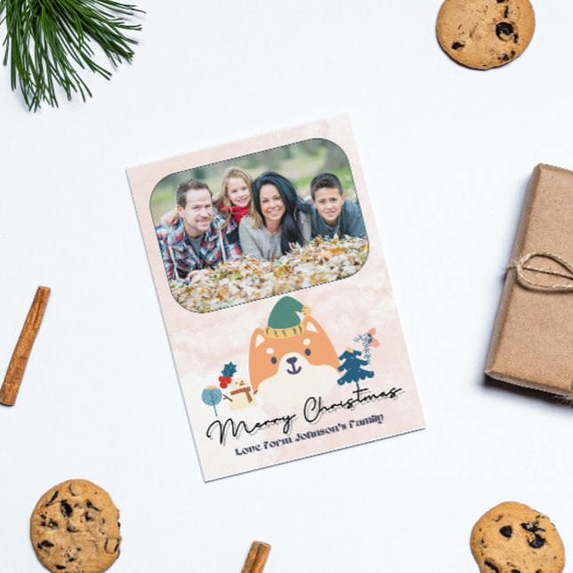 Julanpassat bild vykort i helgdag (Skapare uppladdad)