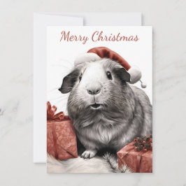 Julanteckningskort för Santa Guinea Gris Anteckningskort