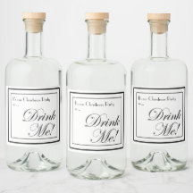 Julapekaren Stil dricker mig! Liquor Flaska