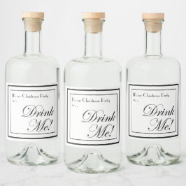 Julapekaren Stil dricker mig! Liquor Flaska Spritflaskor Etikett