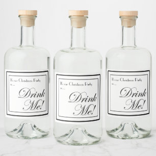Julapekaren Stil dricker mig! Liquor Flaska Spritflaskor Etikett