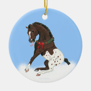 JulAppaloosaColt Julgransprydnad Keramik