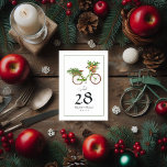 Juläpplen och Gräs-cykelvinter-bröllop Bordsnummer<br><div class="desc">Följ gästerna till deras platser med de här festkorten för bordsnummer, med en charmig cykel basket fylld med juläpplen, gräs och grisen. Perfekt för en vinter eller helgdag bröllop blandar den här unika designen rustik charm med säsong elegans. Den visuella cykeln ger en lekfull beröring som skapar en varm och...</div>