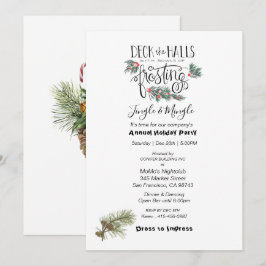Julåret Julfest Gräs Nål Inbjudningar