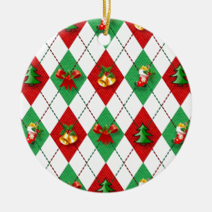 Julargyle Deprornament Round Julgransprydnad Keramik