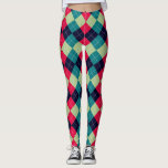 Julargyle Play Red Grönt Mönster Leggings<br><div class="desc">Pressa upp vintern med den här roligten högkvalitativa balkar med röd grönt och blå argyle plaid mönster. Perfekt för helgdagar eller daglig vinterverksamhet och vintersemestrar.</div>
