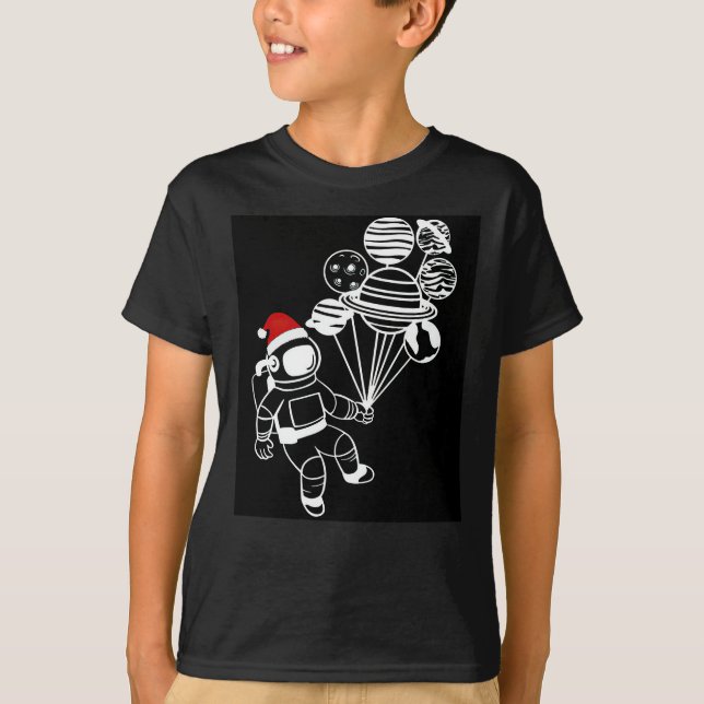 Julastronaut, fina Planets Bubbles T Shirt (Framsida)