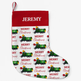 Julåtervinning Sopor Lastbil Anpassningsbar Liten Julstrumpa