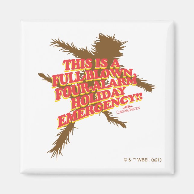 Julavacation | Akut med fyra varningar för Helgdag Magnet (Framsidan)