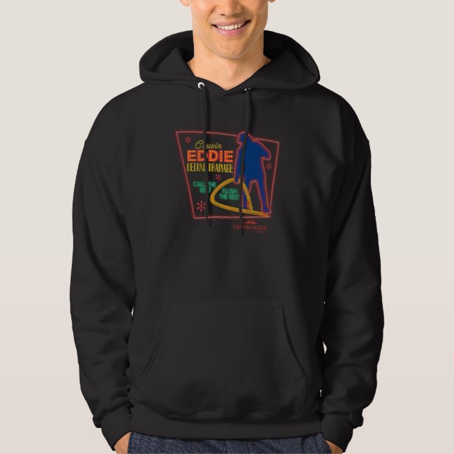 Julavacation | Cousin Eddie Neon Sign Hoodie (Framsida)