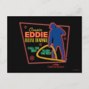 Julavacation Cousin Eddie Neon Sign Vykort
